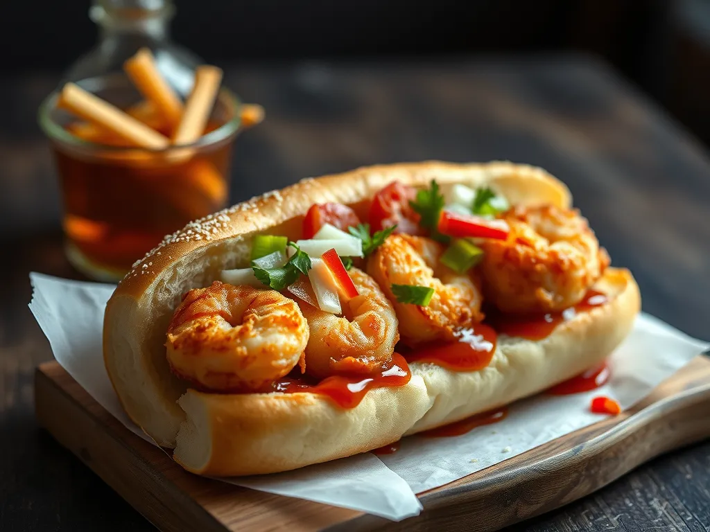Air Fryer Shrimp Po' Boys