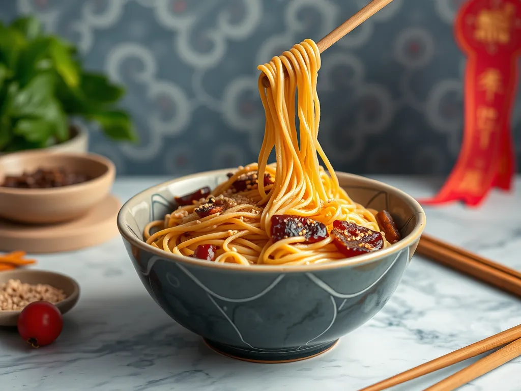 Chinese New Year Sesame Noodles